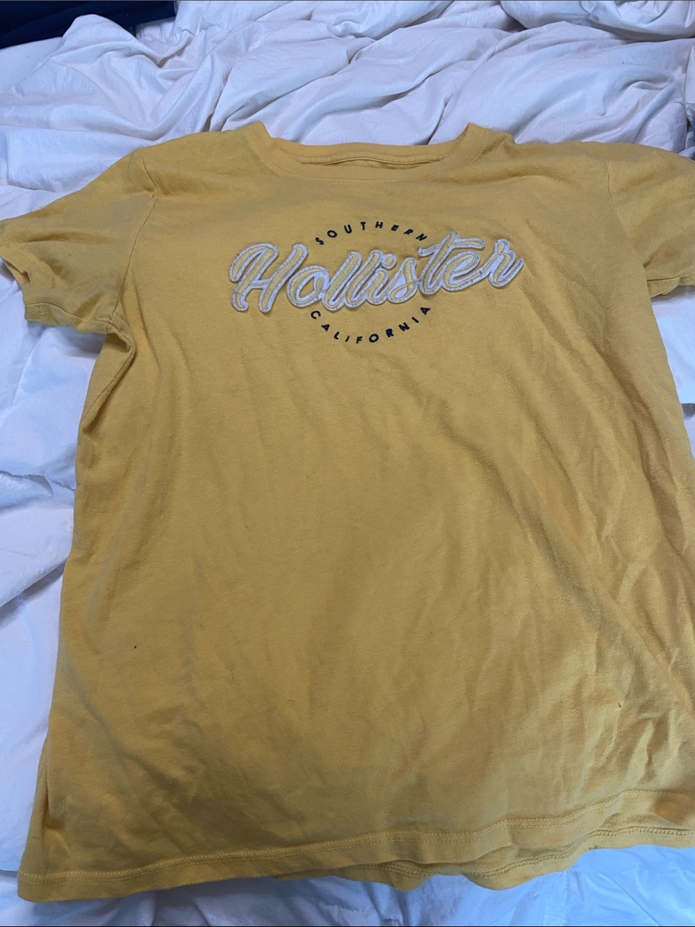 Hollister Yellow Short Sleeve Logo Tee